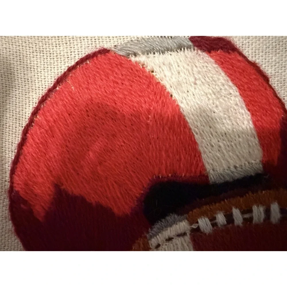 Vintage Crewel Embroidery Sports Wall Art Football Baseball Tennis Framed